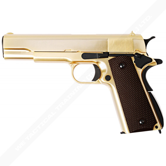 WE Tech - Gold Plated M1911 GBB BB Pistol in Gold