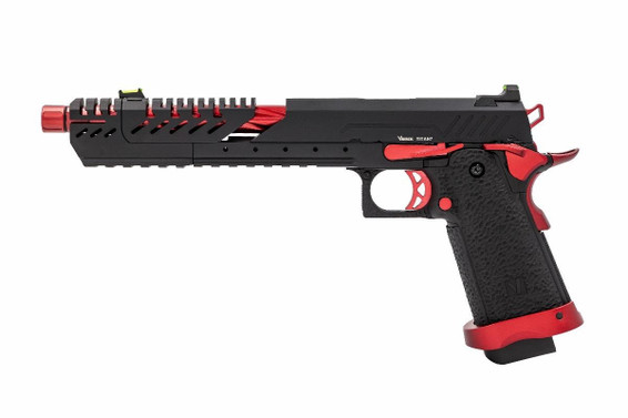 Vorsk Hi Capa TITAN 7 Red Match Gas Blowback Pistol in Black/Red