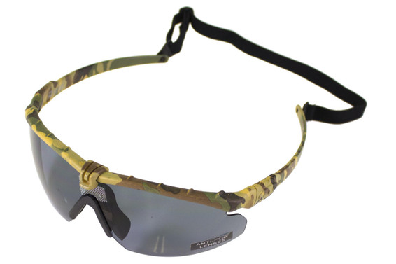 Nuprol Battle Pro Airsoft Safety Glasses Camo Frame with Smoked Lenses
