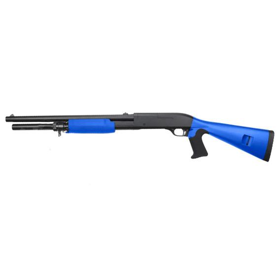 Double Eagle M56AL Tri shot pump action shotgun in Blue