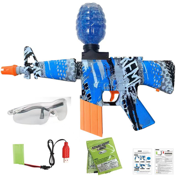 Gel Ball Blaster M16 Fully Automatic Rechargeable Battery in blue (Copy of M16-bl)