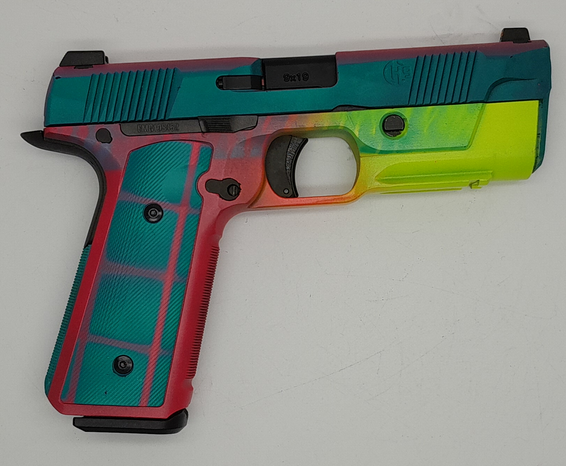 Custom Cyberpunk-themed Armourer Works EMG / HudsonTM H9 Gas Blowback Pistol