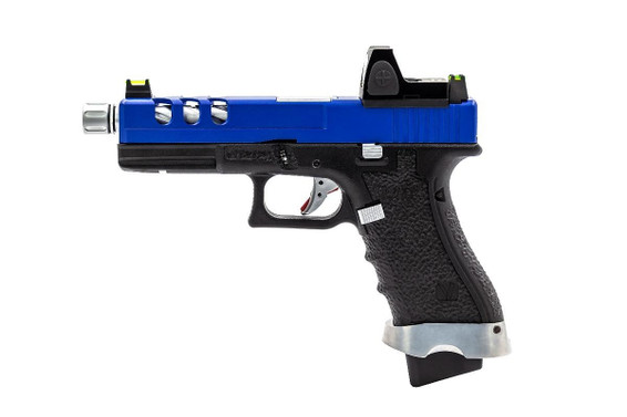 Vorsk EU17 Vented GBB Airsoft Pistol in Blue with BDS Sight Vorsk EU17 Vented GBB Airsoft Pistol in Blue with BDS Sight