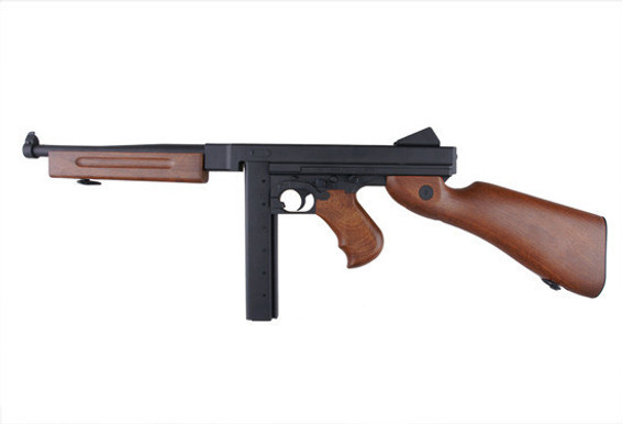Snow Wolf M1A1 Airsoft Thompson AEG in Wood Finish Snow Wolf M1A1 Airsoft Thompson AEG in Wood Finish