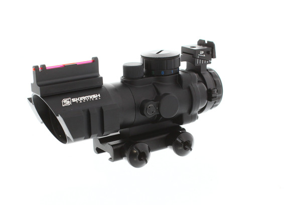 Illuminated reticle fibre optic sight Skirmish Tactical 4X32mm Rifle Scope with Rails (ST-PM4X32CB)