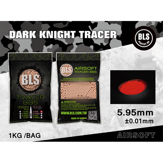 BLS 0.20g Airsoft Tracer BBs Pro 6mm 5000 Rounds in Red