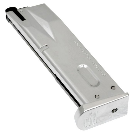 Tokyo Marui Beretta M92F Gas Blowback Airsoft Pistol Magazine 26 Rounds in Silver