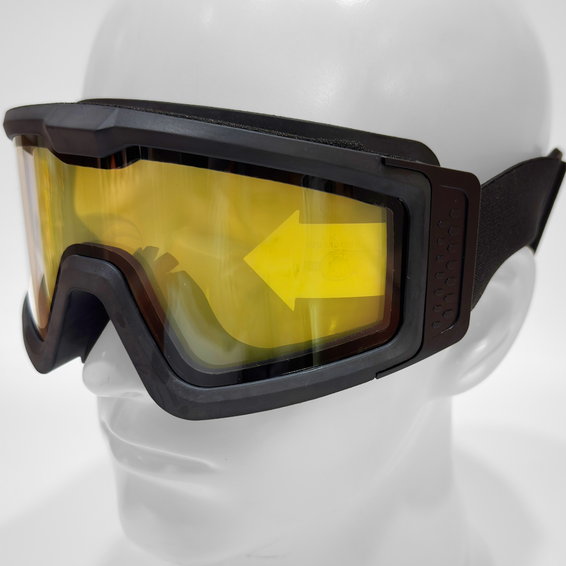 Nuprol Battle Visor Dual Lens Protective Tactical Airsoft Eyewear in Black Frame Clear Lens
