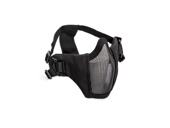 ASG - Airsoft Strike Systems Metal Mesh Lower Face Mask with Cheek Pads in Tactical Black