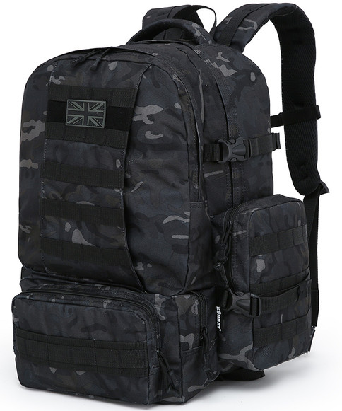 Kombat UK - Expedition Pack  50L Tactical Rucksack in Black Camo
