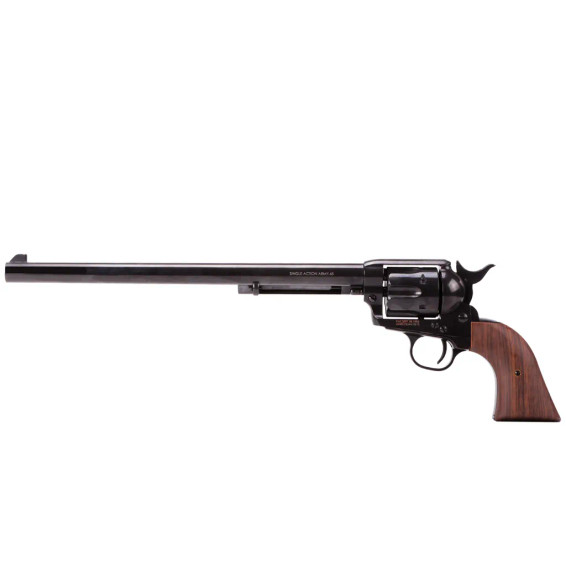 King Arms SAA .45 Peacemaker Airsoft Long Revolver in Electroplating Black