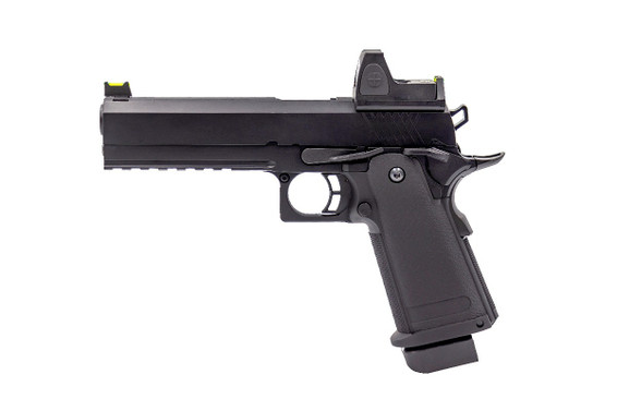 Raven Hi Capa 5.1 Gas Blowback Airsoft Pistol in Black with BDS Sight