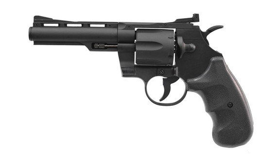Hwasan 1312 Co2 Powered Metal Airsoft Revolver 4" in Black