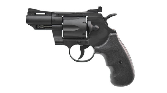 Hwasan 1312 Co2 Powered Metal Airsoft Revolver 2.5" in Black