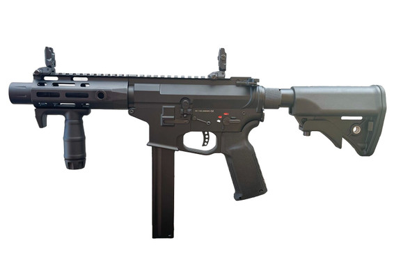Cyma Platinum CM106A Rapid Strike AEG 9mm Airsoft Rifle with Retractable Stock in Black