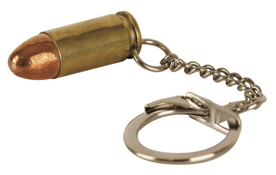 9mm bullet Brass Keyring 9mm bullet Brass Keyring