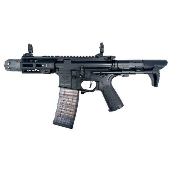 Cyma/EMG Strike Industries 4" AR Strike Oppressor M4 Short Barrel MWS GBB Rifle in Black (SI.1301 BK)