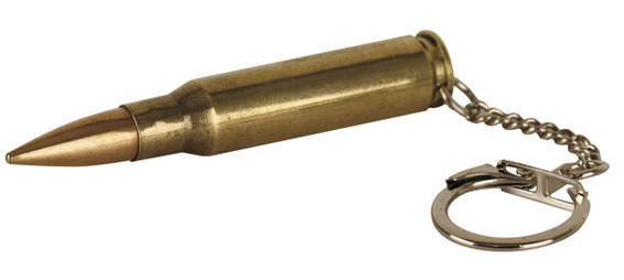 762 bullet Brass Keyring