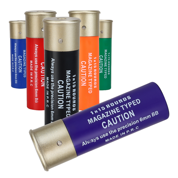 Nuprol Airsoft Shotgun Shell Pack in mix Colours - Pack of 6