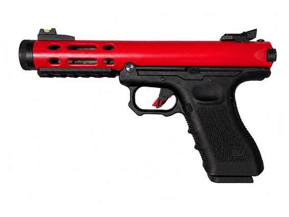WE GALAXY G Series Gas Blowback Airsoft Pistol in Red & Black