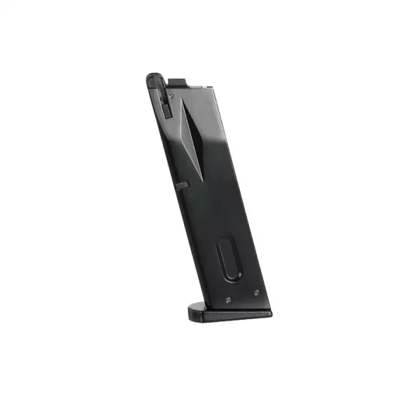 WE 25 Rounds Airsoft Pistol Magazine for M9 Series - Green Gas in Black