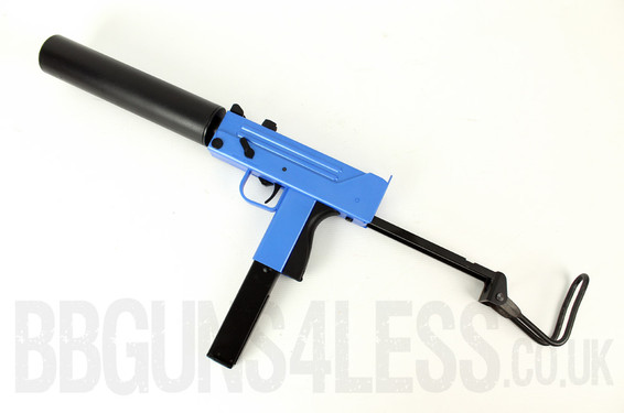 HFC HGA-203 UZI Gas Powered Airsoft UZI in blue