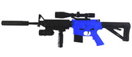 Cyma P1158D Spring Powered M16 with Tactical Stock in Blue