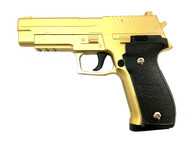 Galaxy G26 P226 Full Scale Metal Pistol with Rail in Gold