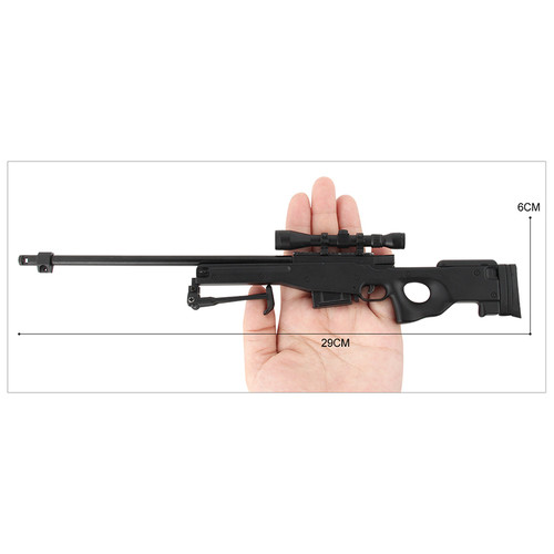 L96A1 AWM Metal Die Cast Mini Sniper rifle 3:1 scale in Black ...