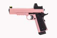 Raven Hi-Capa R14 Gas Pistol inc Rails & BDS Sight in Pink 