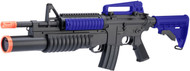 Double Eagle M813 - M4 AEG Inc M203 Grenade Launcher (Blue)