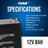 Casil CA1280 12v 8ah for Verizon FiOS GT12080-HG 12V 8Ah GS Portalac Battery Replacement PX12072HG