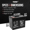 Casil 12V 75Ah Deep Cycle AGM Battery | Compatible with Wayne ESP25 WSS30V Backup Sump Pump | Solar, Trolling Motor, Mobility & General Use