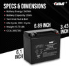 YTX20HL-BS 12V 20Ah Powersports Battery Replacement for Motorcycles, ATVs, UTVs, Jet Skis, Snowmobiles (CYTX20HL-BS)