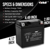 Casil YTZ7S 12V 6AH Battery AGM Power Sport Battery, Replace for Honda 50 CHF50 Metropolitan, II, SP '02-12 (YTZ7S)