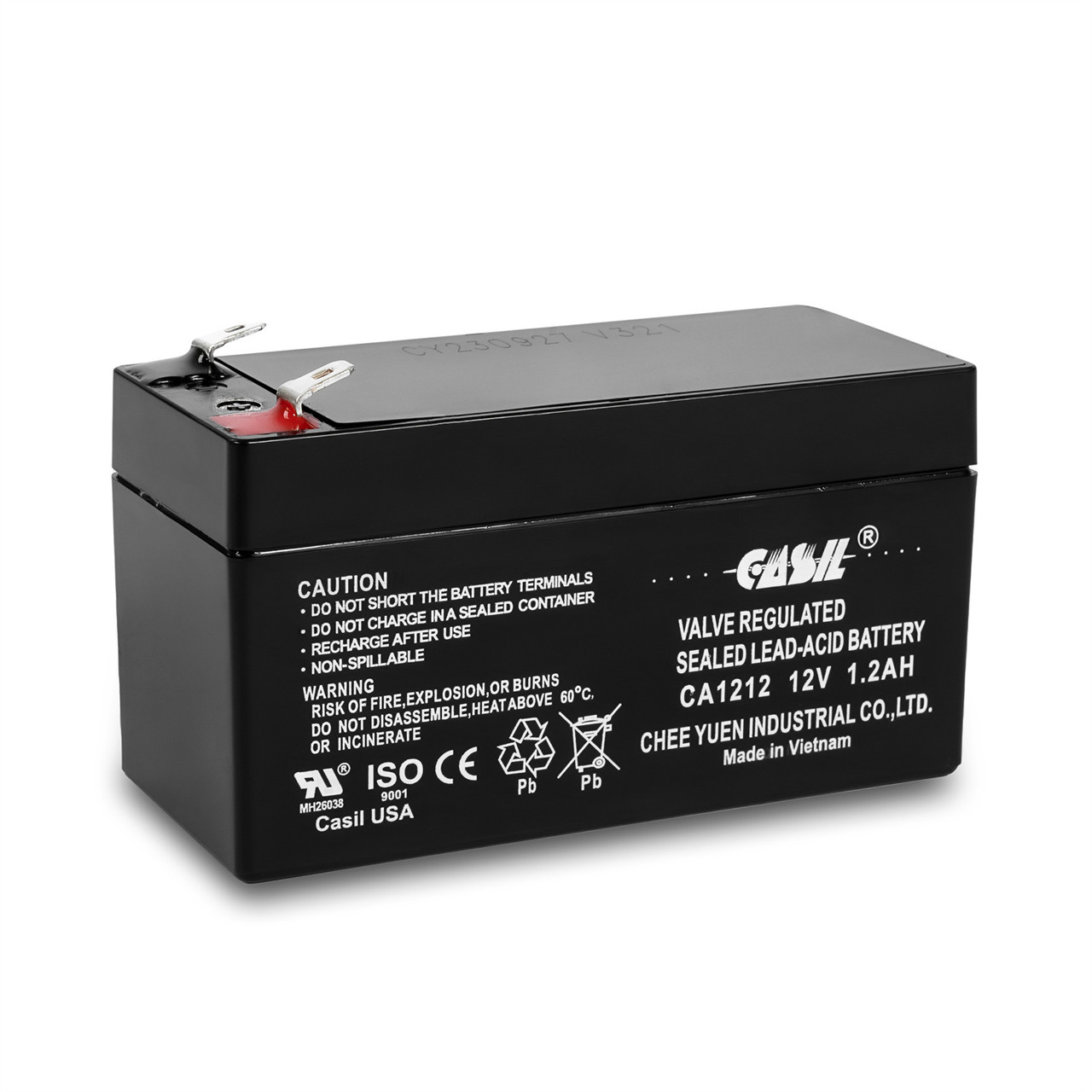 Casil 12v 1.2ah ADI Ademco 484 Security System Battery