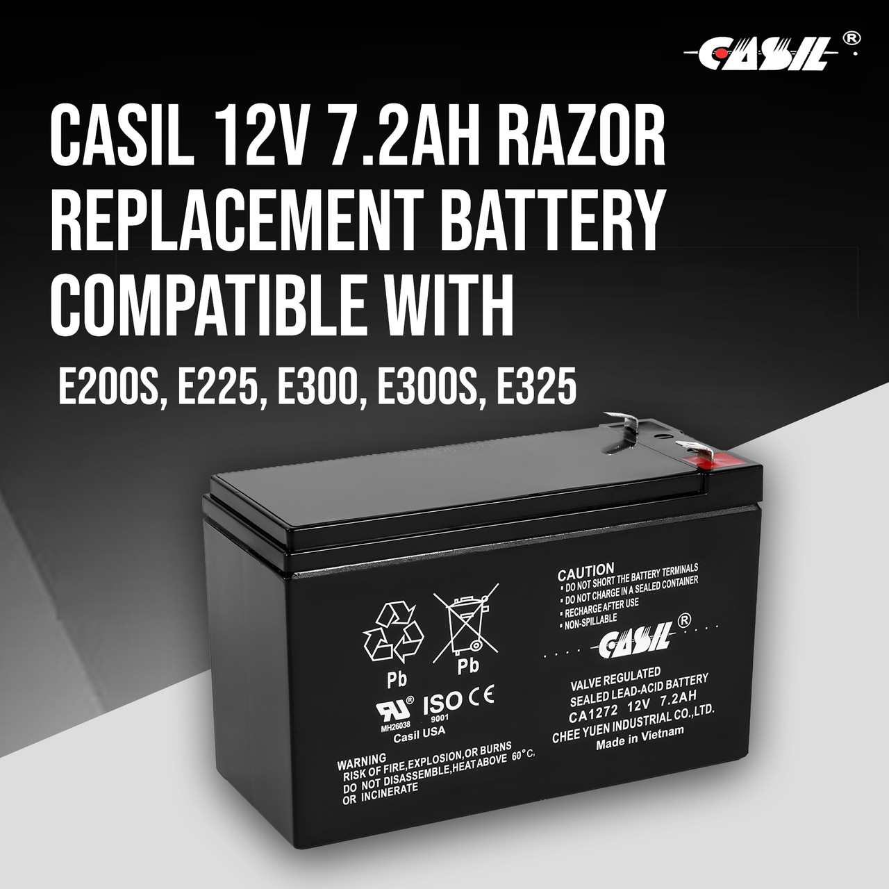 Casil CA1272 12v 7.2ah Verizon Fios Sealed Lead Acid Alarm Battery