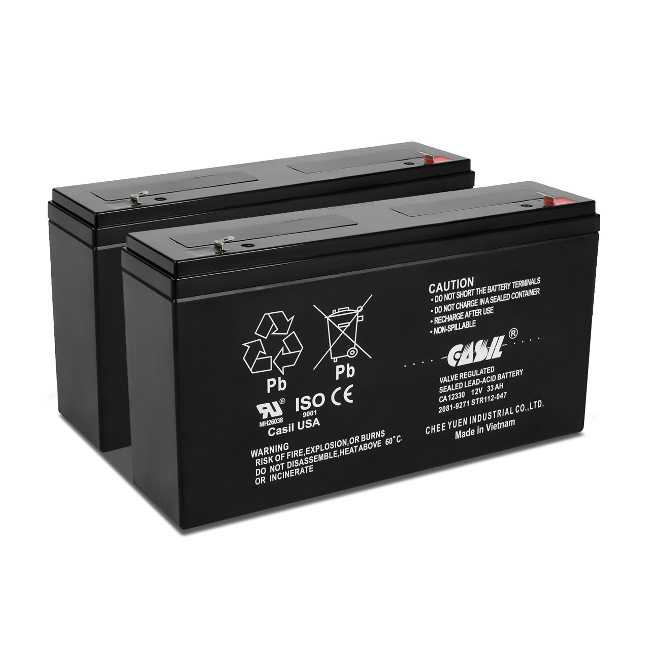 Simplex 2081-9271 Fire Alarm Control Panel Battery 12V 33Ah F2 2x