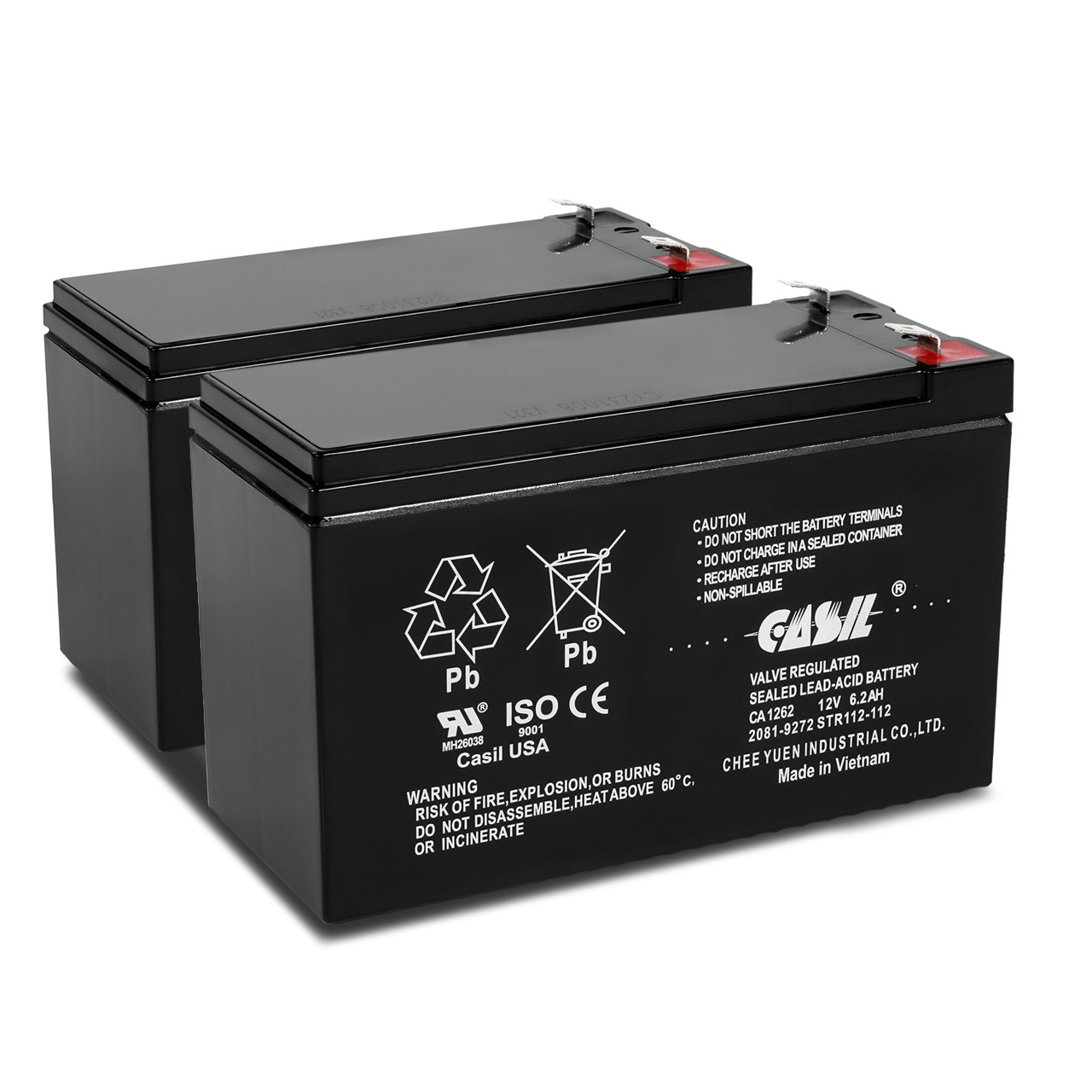 Simplex 2081-9272 Fire Alarm Control Panel Battery 12V 6.2Ah 2 PACK