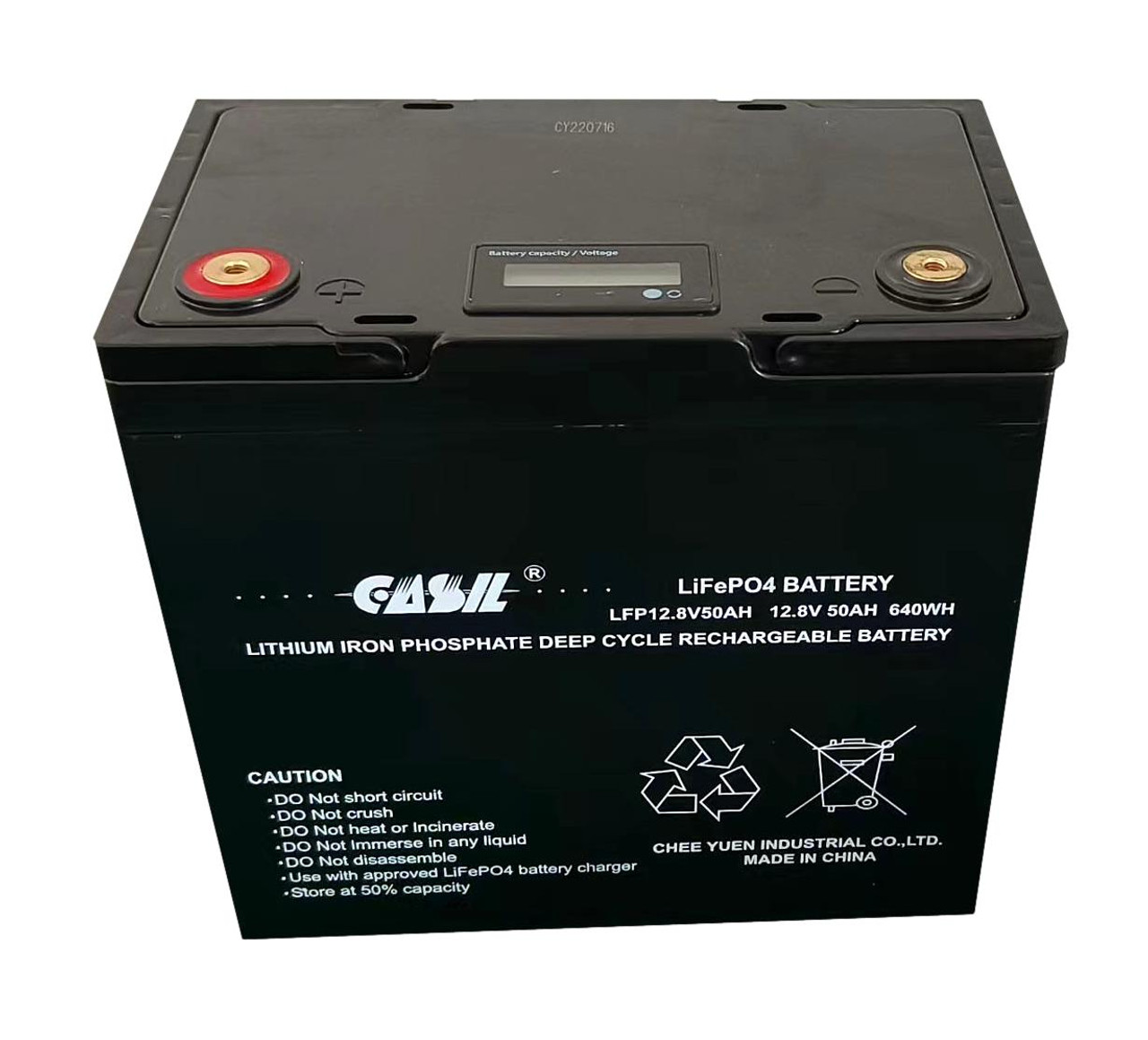 Casil 12V 50Ah LiFePO4 Lithium Battery, Built-in BMS, Replaces