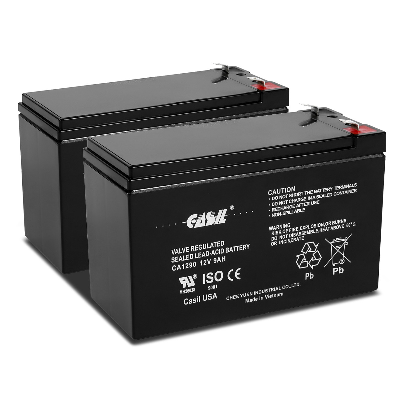 12V 9AH Rechargeable SLA Battery for Razor e200 / e200s / e225 / e300,APC UPS Computer Backup Power (BX1300LCD), APC Back-UPS NS 1250, 2 Pack