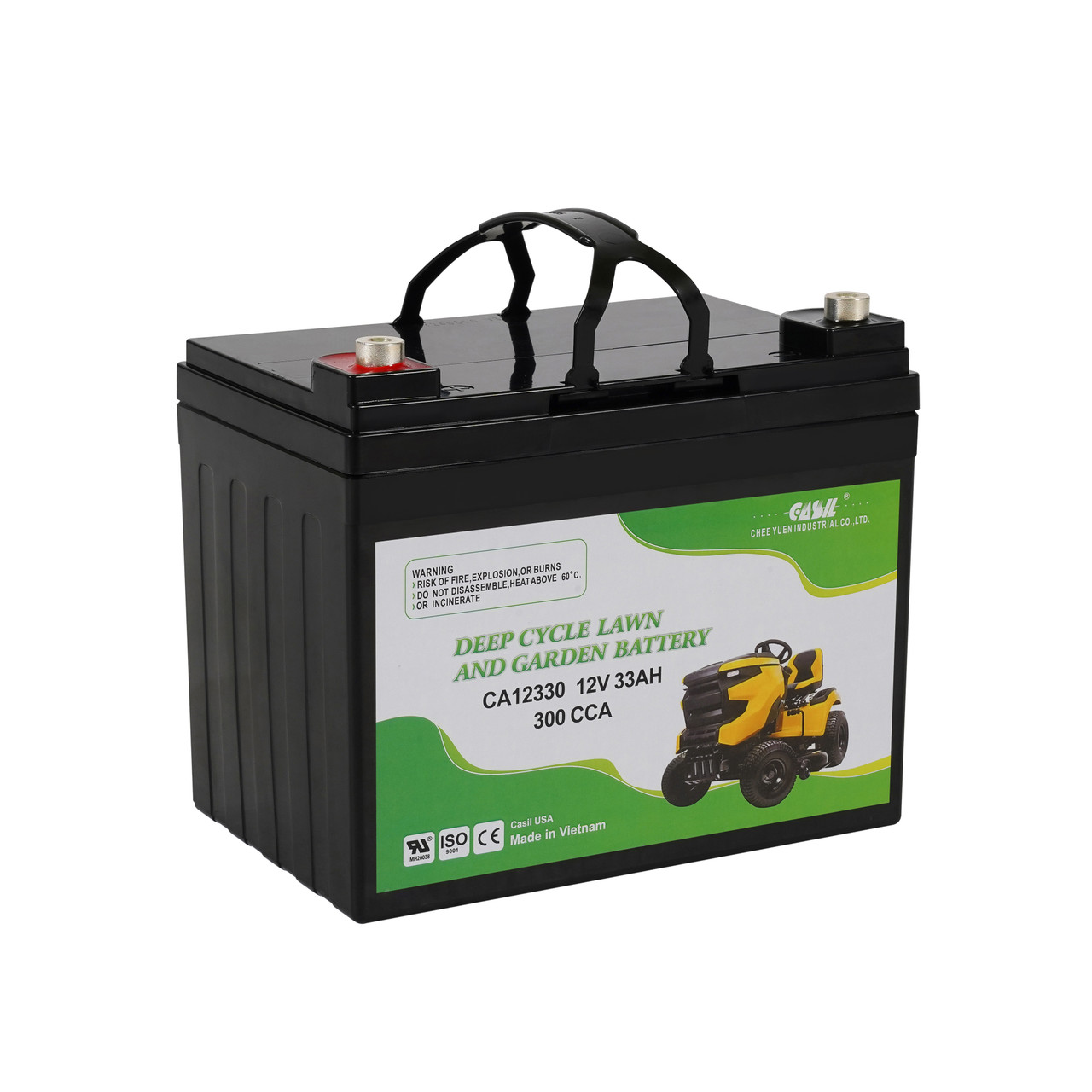 Casil 12V 300CCA Lawn & Garden Battery – AGM U1 BCI Group Battery for Riding Mowers – Compatible with Cub Cadet, John Deere, Toro, Craftsman, TCA25015, 163465, U1R-1 Tractors
