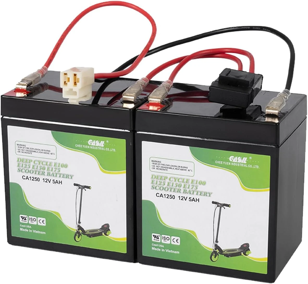 Casil 12v 5ah Razor Scooter Battery Replacement Compaticable with Razor E100, E125, E175 Electric Scooters