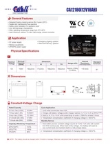 Casil CA12180 12v 18ah AGM Sealed Lead Acid Battery Nut & Bolt