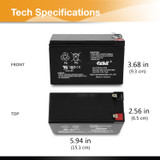 CA1270 12v 7ah APC UPS Battery Replacement for APC UPS Models BE650G1, BE750G, BR700G, BE850M2, BX850M, BE650G, BN600, BN650M1, BN700MC, BN900M, and select others (RBC17)