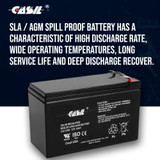 Casil CA1280 12v 8ah F2 Replacement Battery for APC UPS Models BE650G1, BE750G, BR700G, BE850M2, BX850M, BE650G, BN600, BN650M1, BN700MC, BN900M, and select others (RBC17)