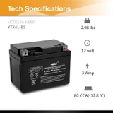 YTX4L-BS 12V 3AH 50 CCA Power Sport SLA Battery - Casil Battery