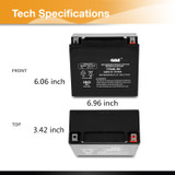 YTX20L-BS 12 Volt 18 AH 270 CCA AGM Power Sport Battery - Casil Battery