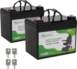 Casil 12v 33ah Deep Cycle Mobility Scooter Battery for Pride Go Go & Jazzy Select 6 Wheelchair Batteries Jazzy Power Chair Batteries Replacement 2 Pack for Electric Mobility Scooters and Chairs