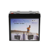 Casil 12V 50Ah Deep Cycle AGM Battery for Solar Storage, Marine Use, RV Power, Trolling Motors, Electric Wheelchairs & Off-Grid Systems